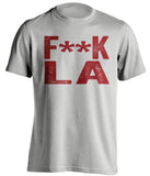 fuck la dodgers rams chargers 49ers dbacks coyotes grey tshirt censored
