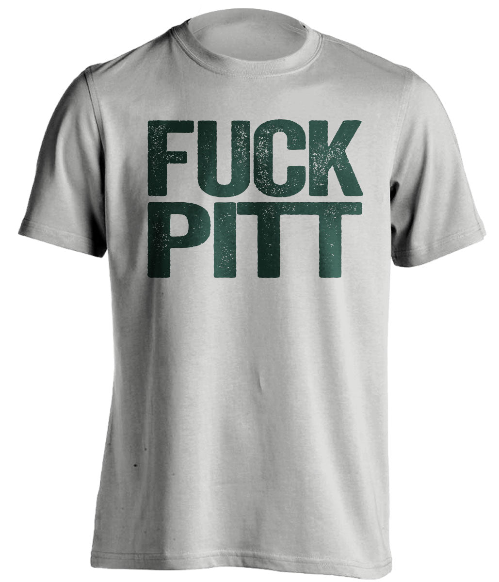 fuck pitt msu michigan state spartans grey tshirt uncensored