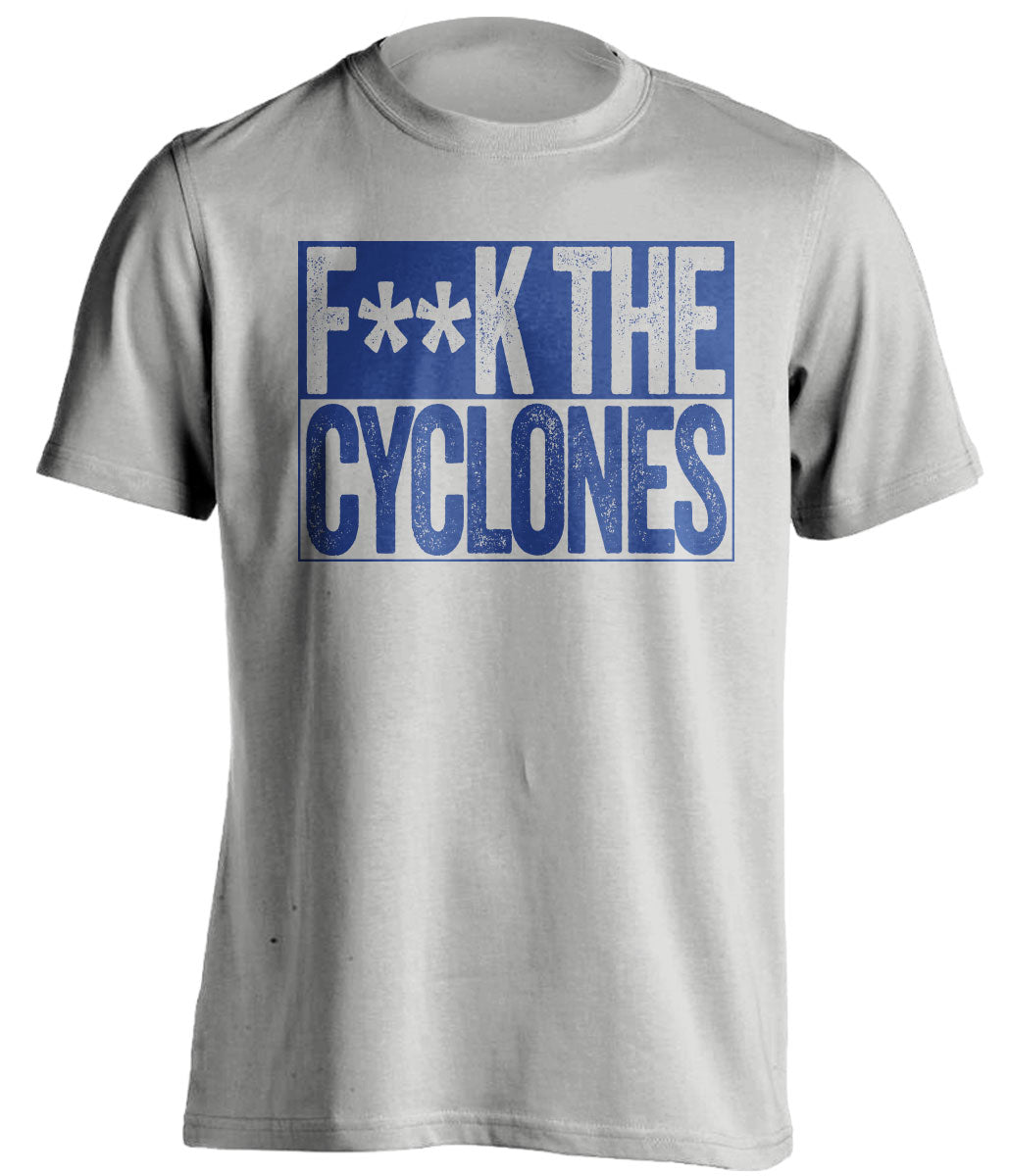 fuck the cyclones censored grey shirt for jayhawk fans