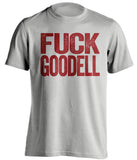 fuck roger goodell uncensored grey tshirt washington redskins fan