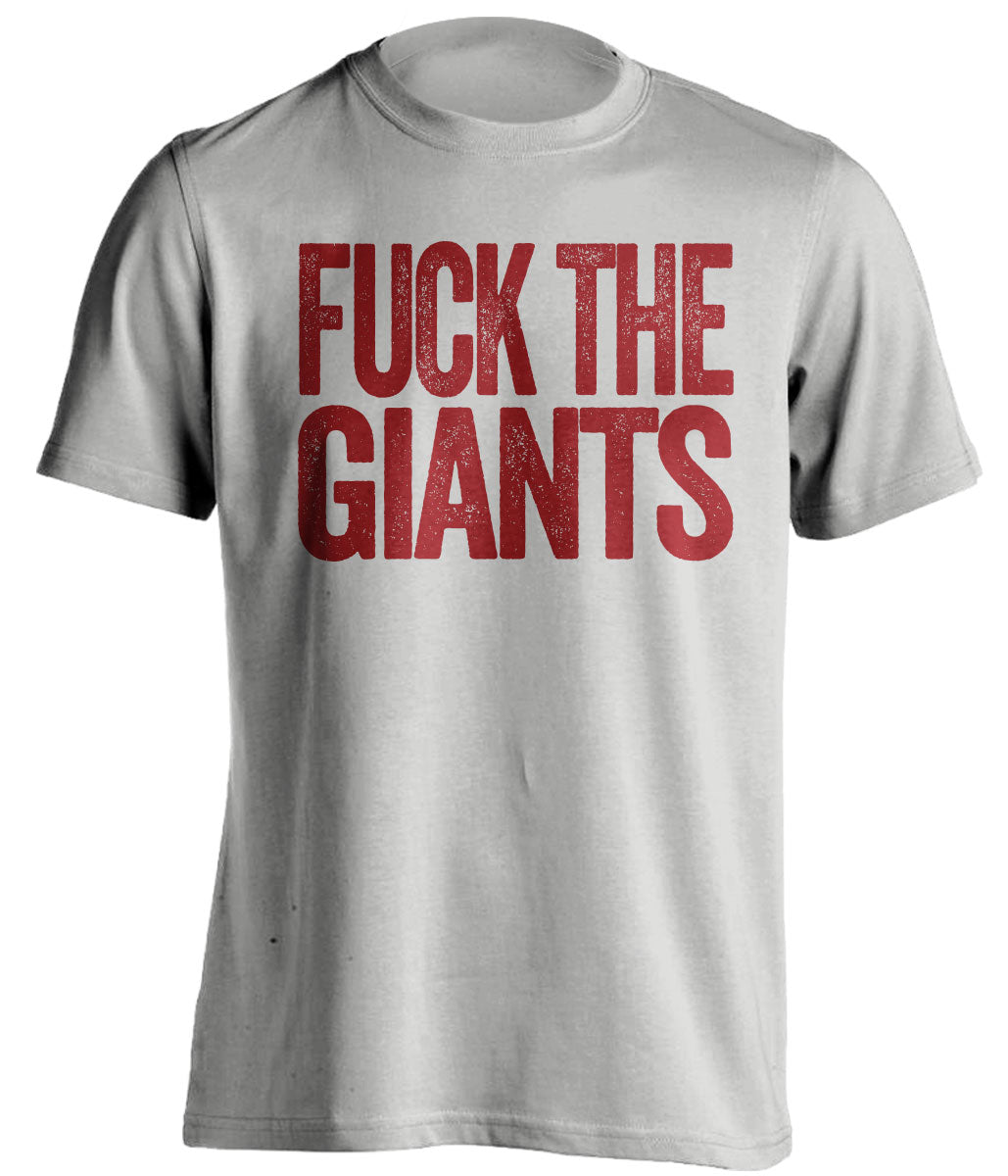 fuck the giants washington redskins fan uncensored grey tshirt