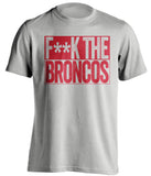 FUCK THE BRONCOS - Atlanta Falcons Fan T-Shirt - Box Design - Beef Shirts
