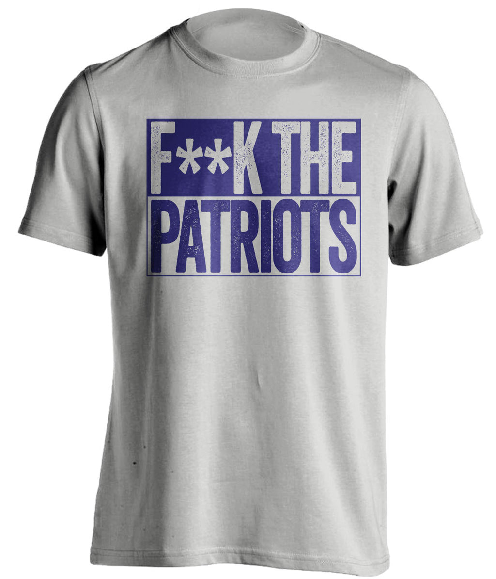 FUCK THE PATRIOTS Baltimore Ravens grey Shirt