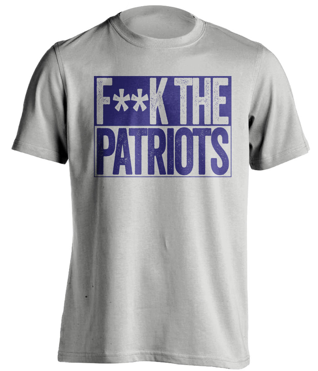 FUCK THE PATRIOTS Baltimore Ravens grey Shirt
