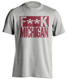 Fuck Michigan - Michigan Haters Shirt - Maroon and Gold - Box Design - Beef Shirts