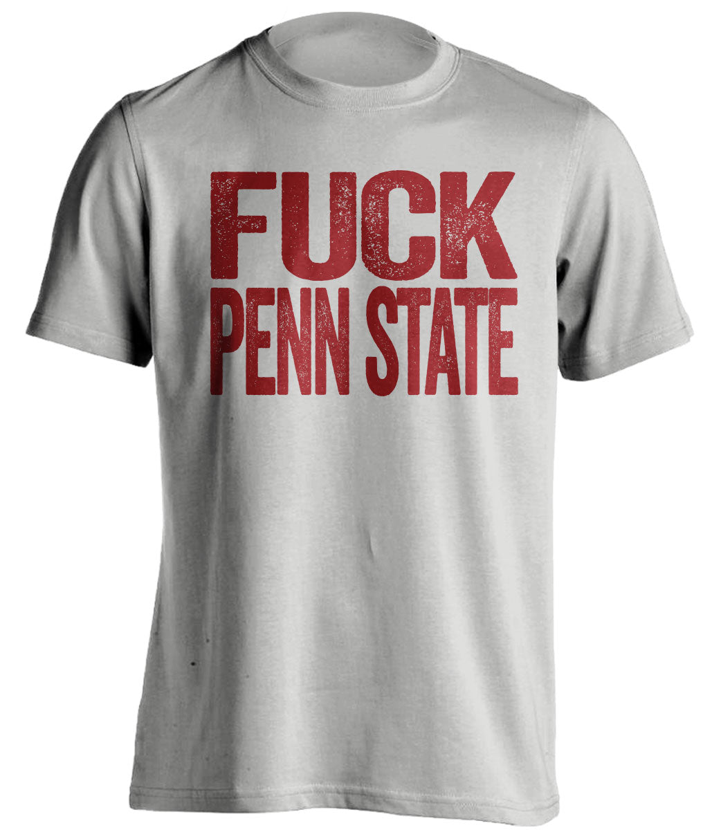 fuck penn state uncensored grey tshirt for temple owls fans