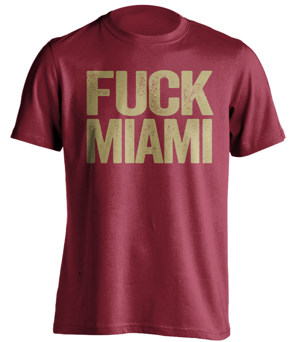 fuck miami uncensored red tshirt for fsu noles fans