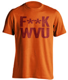 fuck wvu virginia tech hokies orange tshirt censored