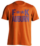 fuck auburn censored orange tshirt for clemson fans
