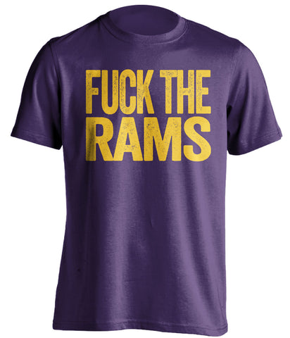 fuck the rams minnesota vikings fan uncensored purple tshirt
