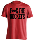 fuck the rockets portland blazers red tshirt censored