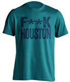 fuck houston astros seattle mariners teal tshirt censored