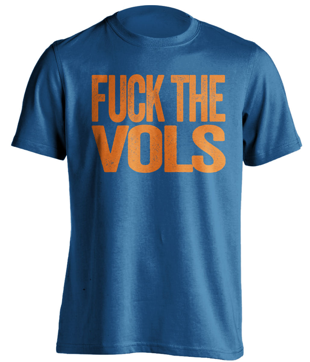 fuck the vols florida gators uncensored fan blue shirt