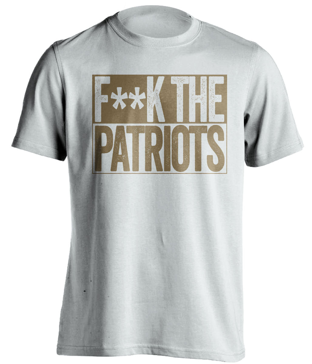 new orleans saints white shirt fuck the patriots censored