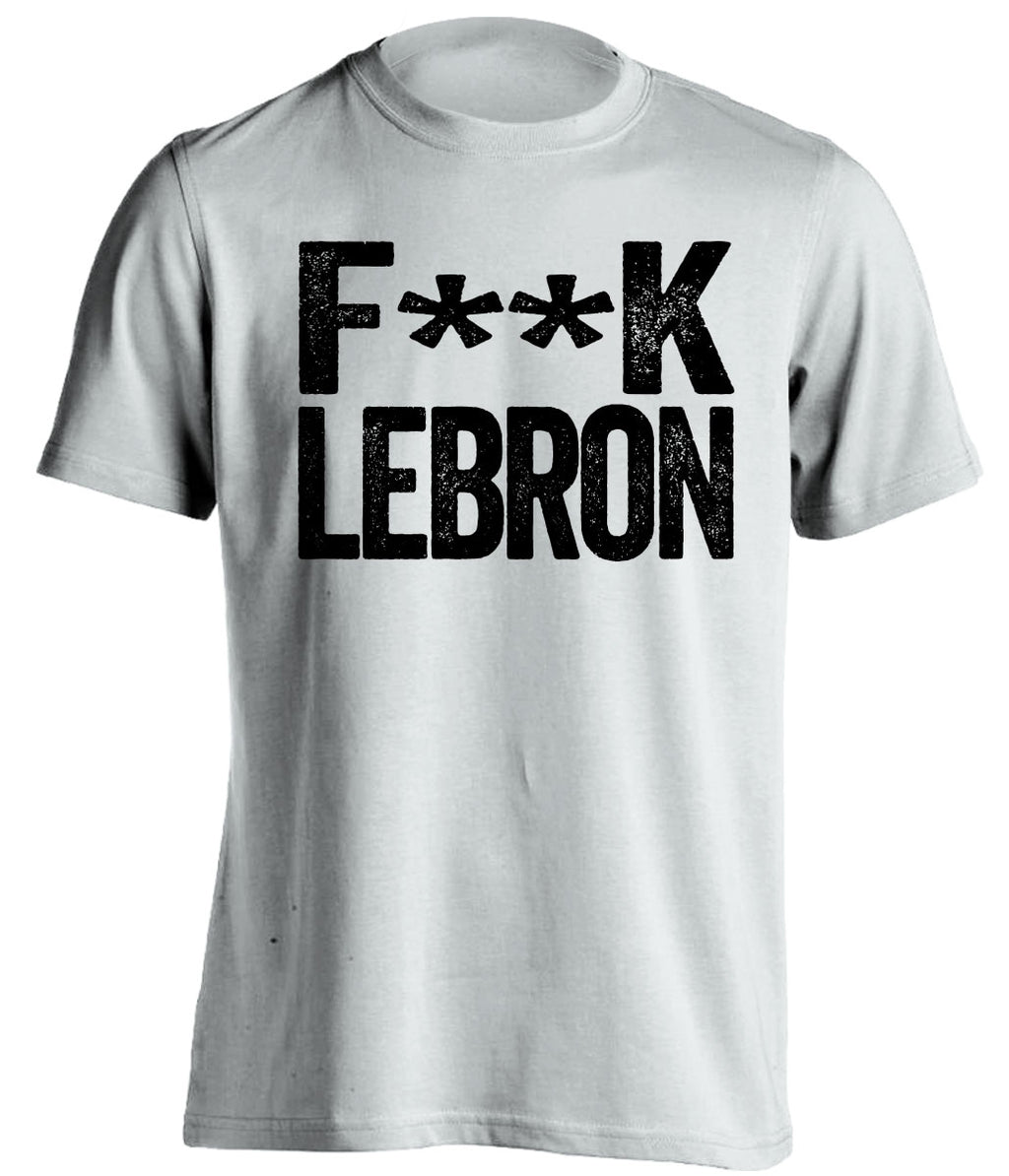 fuck lebron james san antonio spurs white tshirt censored