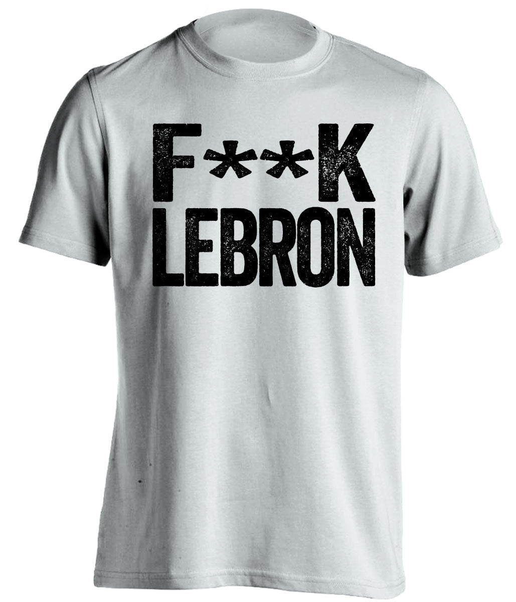 fuck lebron james san antonio spurs white tshirt censored