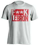 chicago bulls white shirt fuck lebron red text box censored