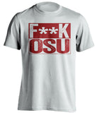 fuck osu state oklahoma sooners white shirt censored