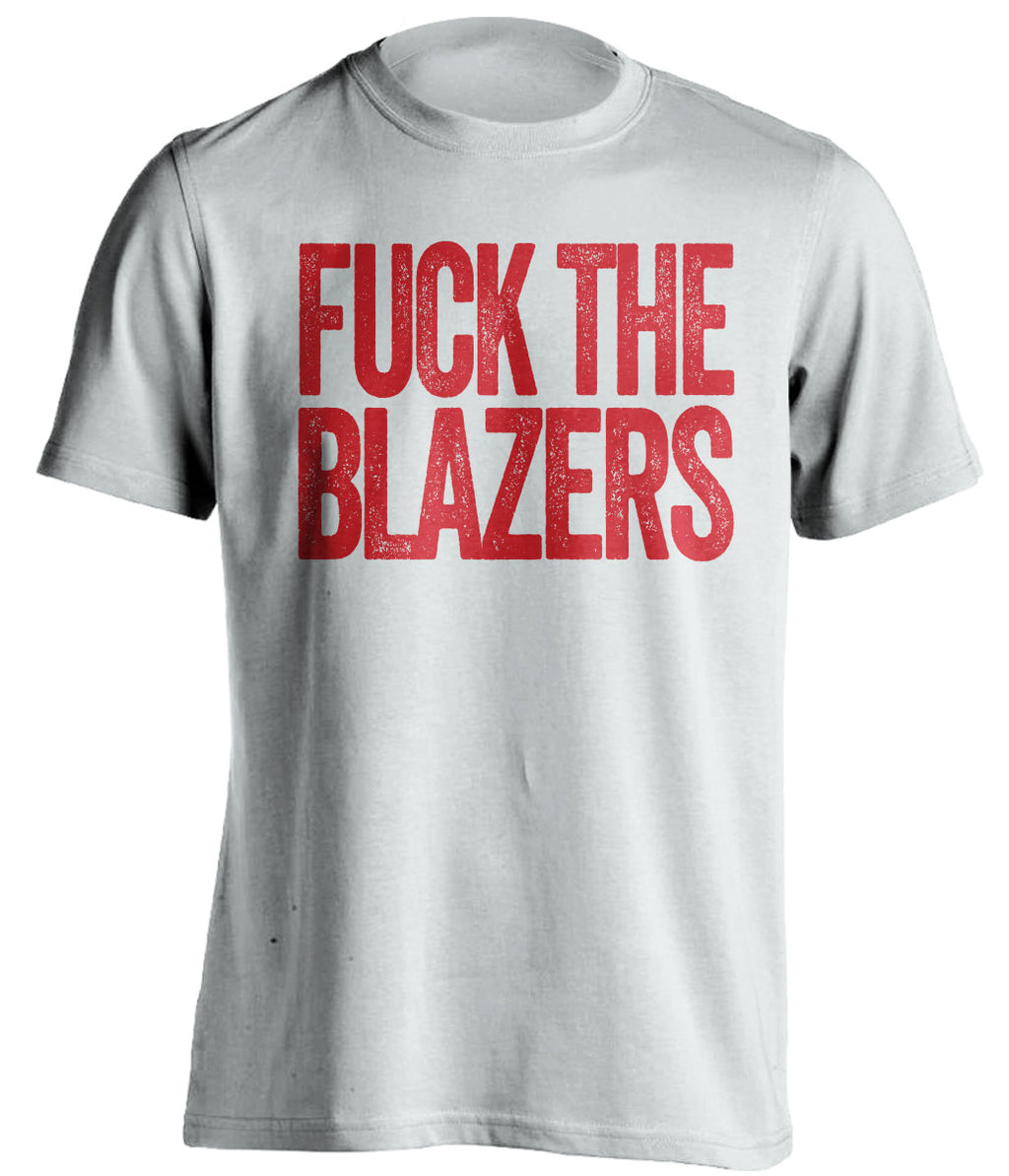fuck the blazers houston rockets white tshirt uncensored