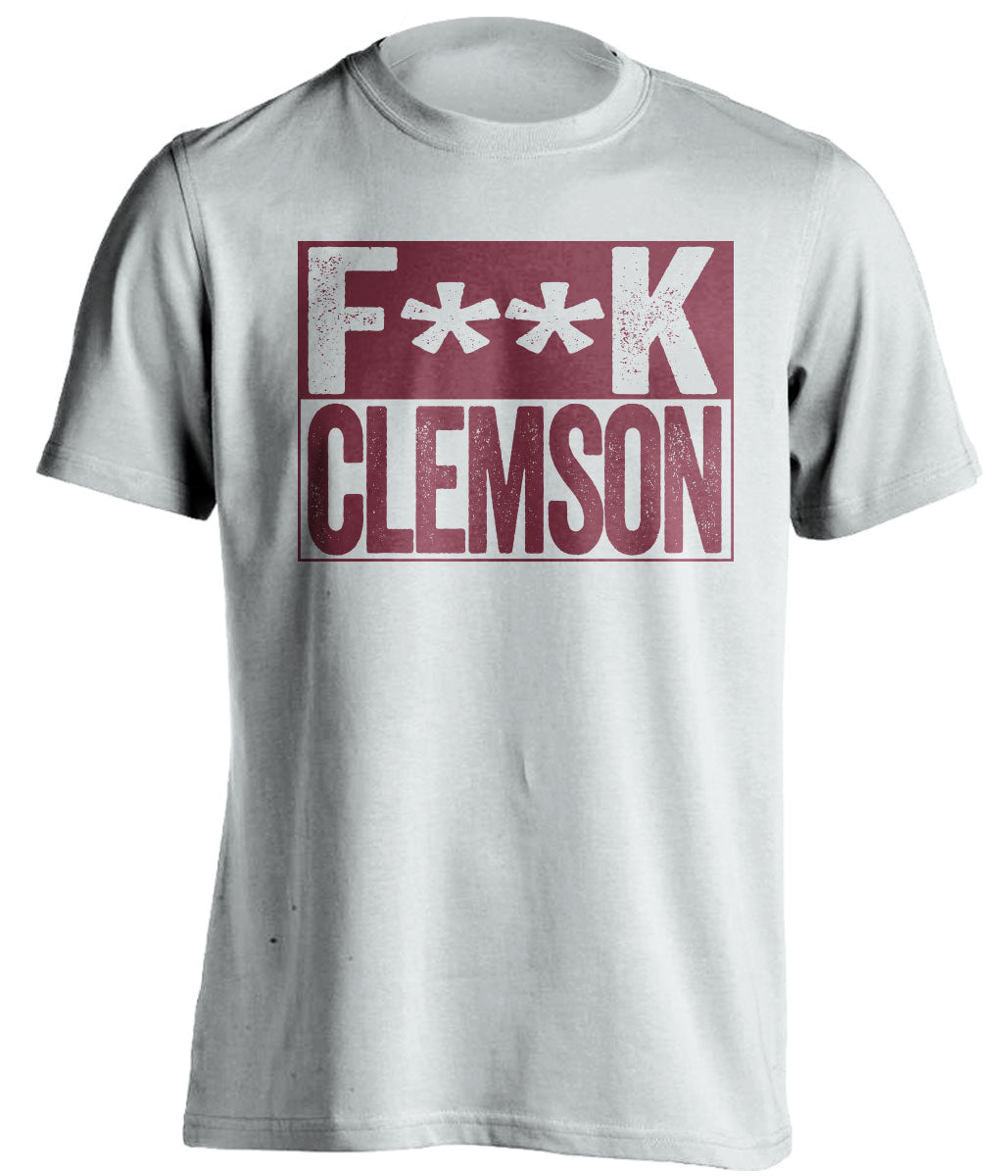 fuck clemson fsu seminoles white shirt censored