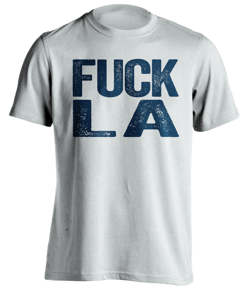 fuck la rams chargers st louis rams white tshirt uncensored