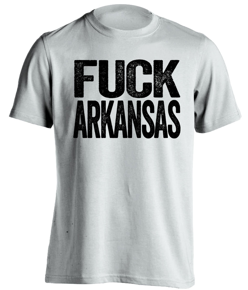 fuck arkansas missouri tigers fan white tshirt uncensored