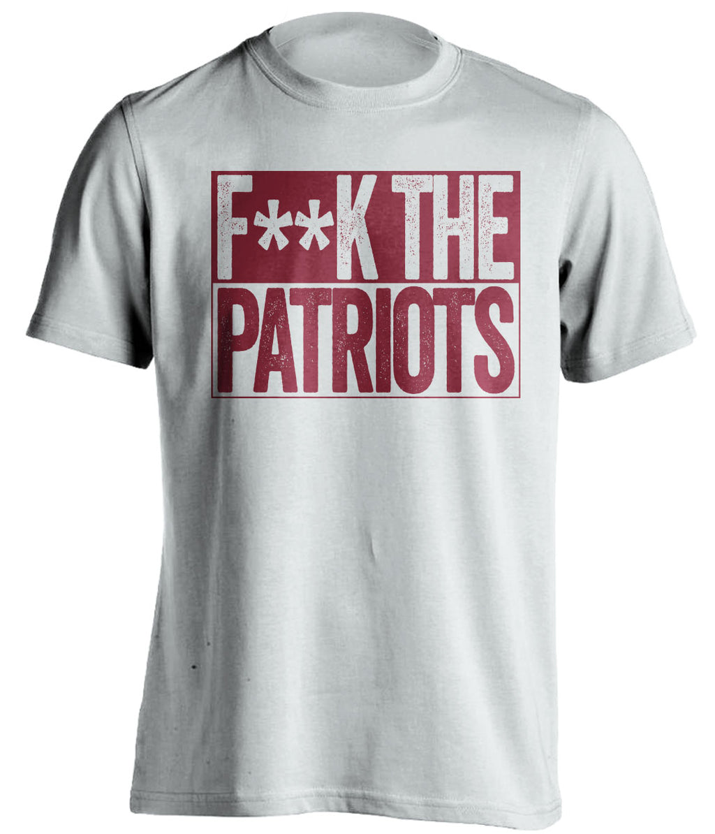 FUCK THE PATRIOTS - Patriots Haters Shirt - Garnet and Gold Version - Box Design - Beef Shirts