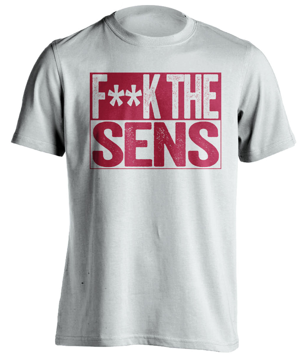F**K THE SENS Montreal Canadiens white TShirt