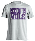 fuck the vols white and purple shirt TTU fans censored