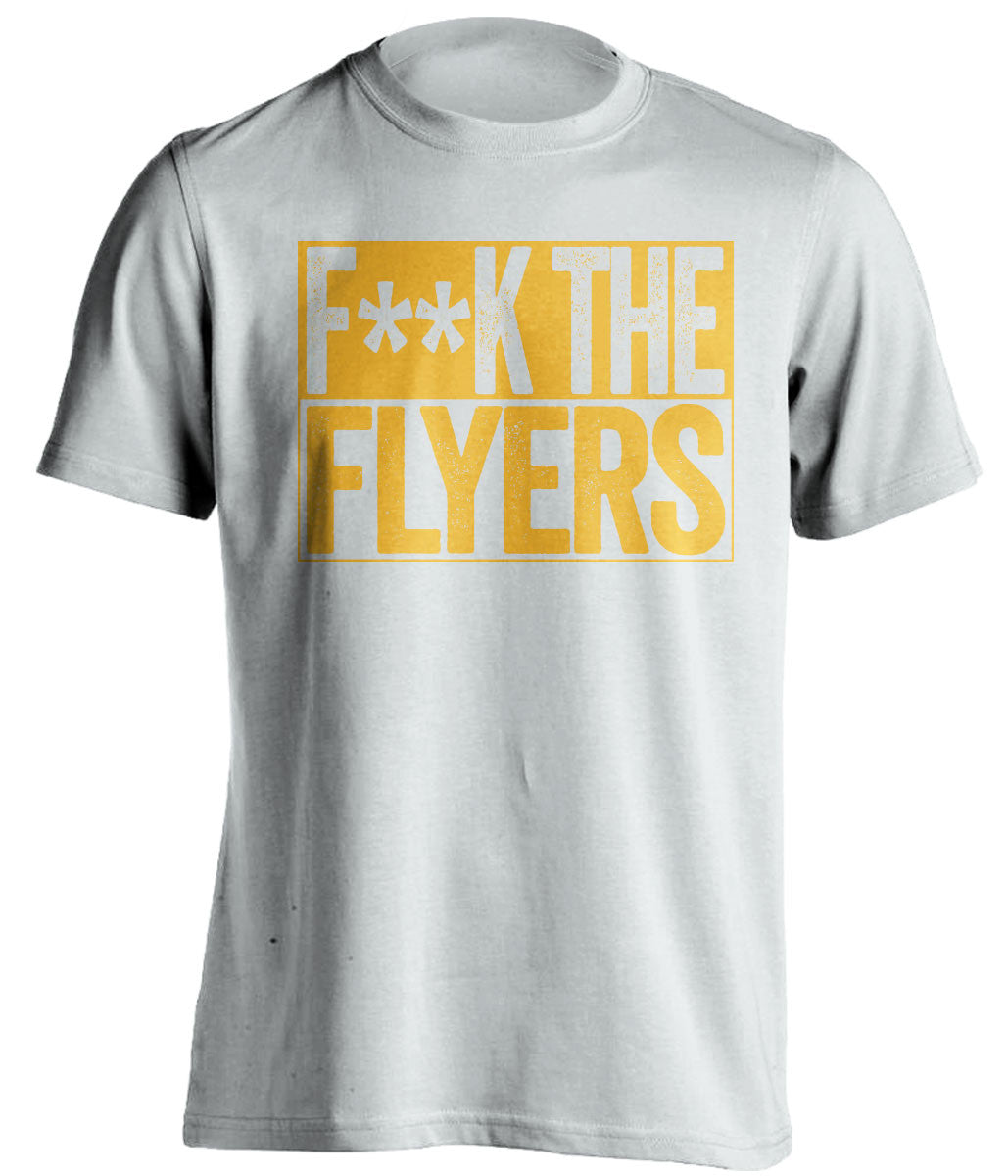 F**K THE FLYERS Pittsburgh Penguins white TShirt