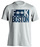 Fuck Boston - Boston Haters Shirt - Navy and Gold - Box Design - Beef Shirts