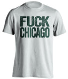 fuck chicago bears green bay packers white tshirt uncensored