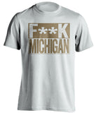 fuck michigan navy football fan shirt