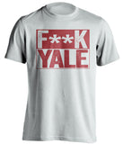 FUCK YALE - Harvard Crimson Fan T-Shirt - Box Design - Beef Shirts