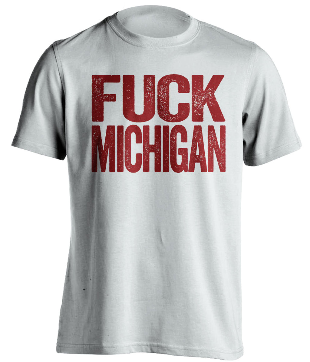 fuck michigan white tshirt uncensored minnesota fan 