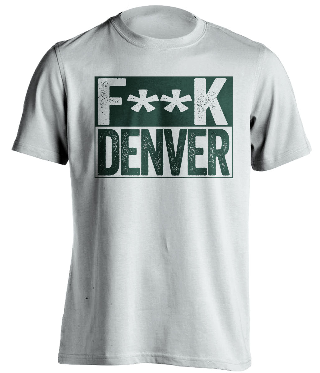 fuck denver broncos green bay packers white shirt censored