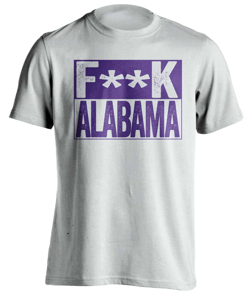 Fuck Alabama - Alabama Haters Shirt - Purple and Gold - Box Design - Beef Shirts