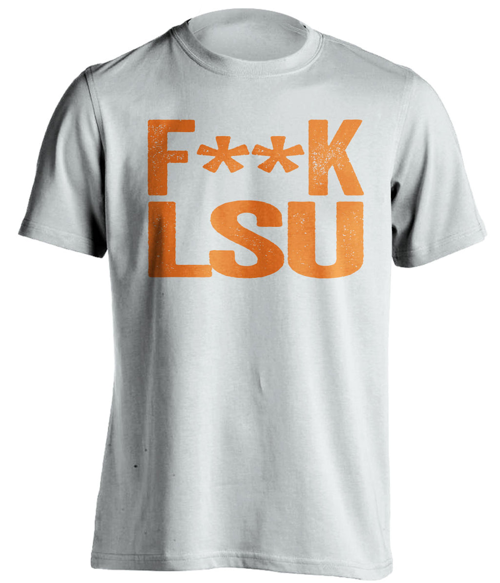 fuck lsu censored white tshirt for auburn fans