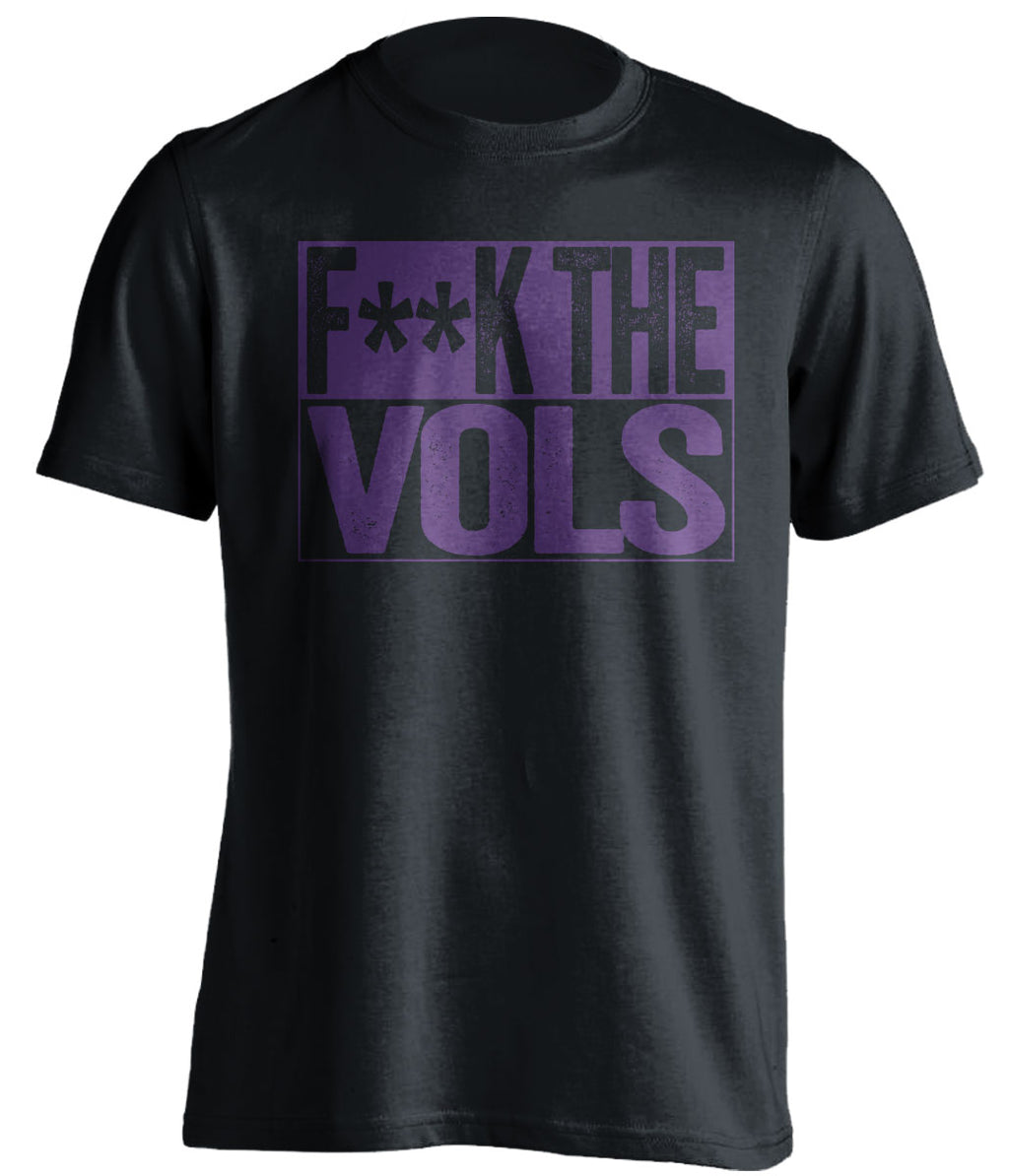 fuck the vols black and purple shirt TTU fans censored