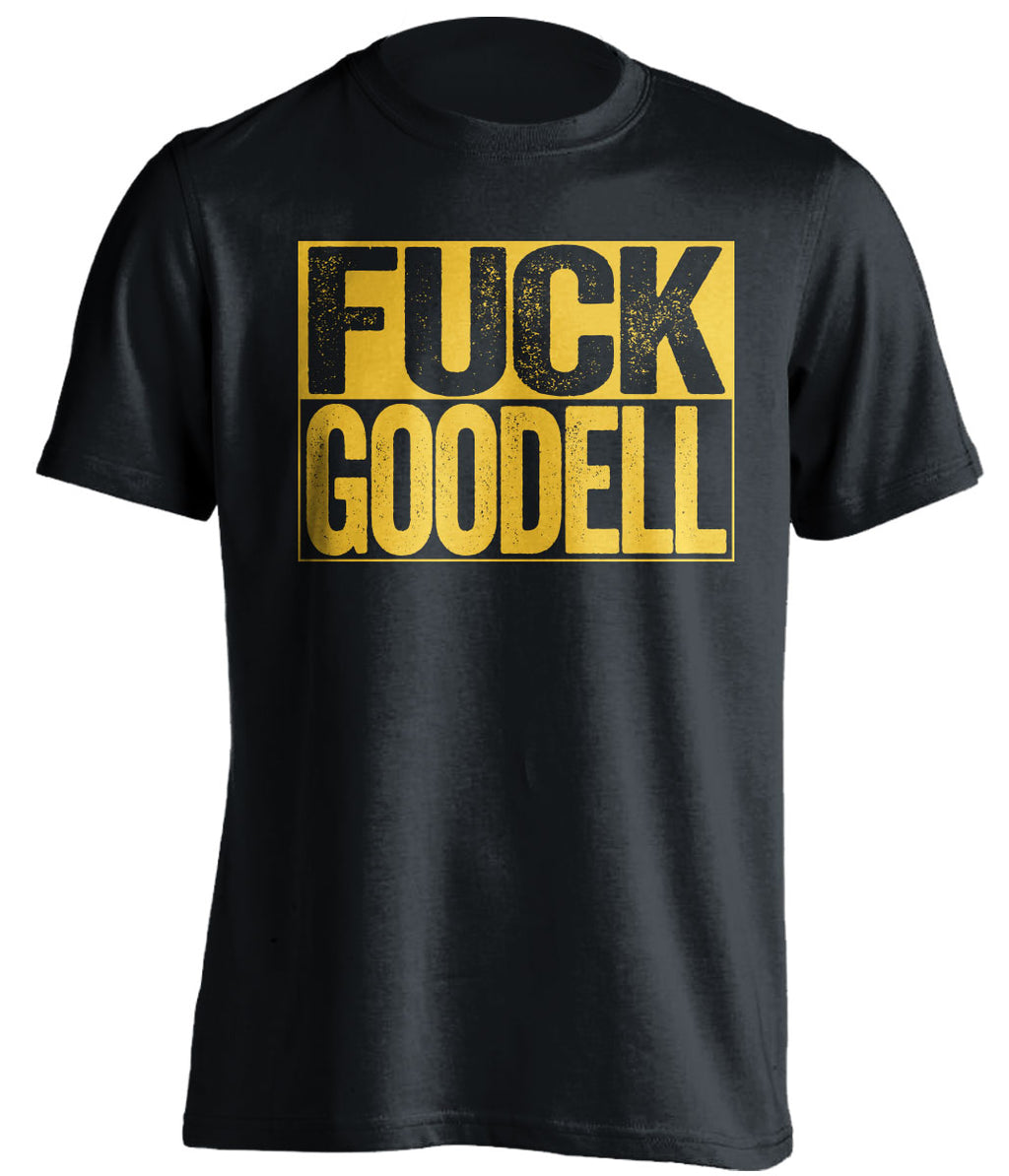fuck goodell black and gold tshirt uncensored
