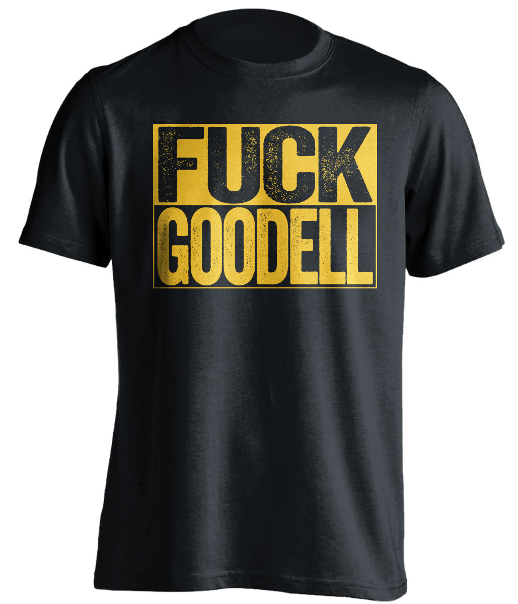 fuck goodell black and gold tshirt uncensored