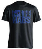 fuck the habs black and blue tshirt censored