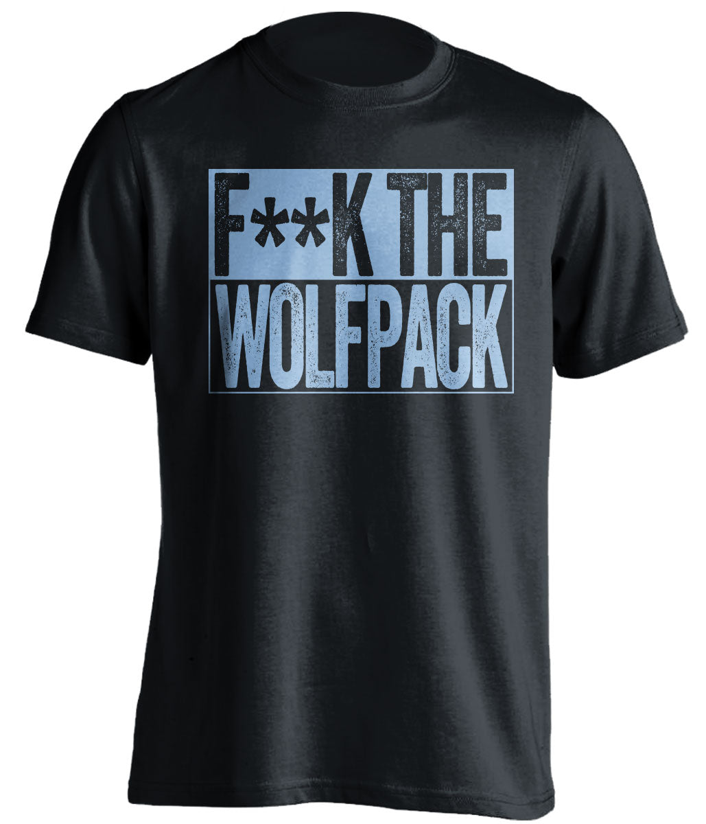 fuck the wolfpack unc tar heels black shirt censored