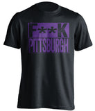 Fuck Pittsburgh - Pittsburgh Haters Shirt - Purple and Gold - Box Design - Beef Shirts