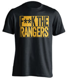 F**K THE RANGERS Pittsburgh Penguins black TShirt