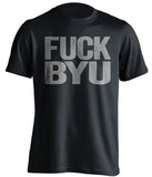 fuck byu uncensored black tshirt for usu aggies fans
