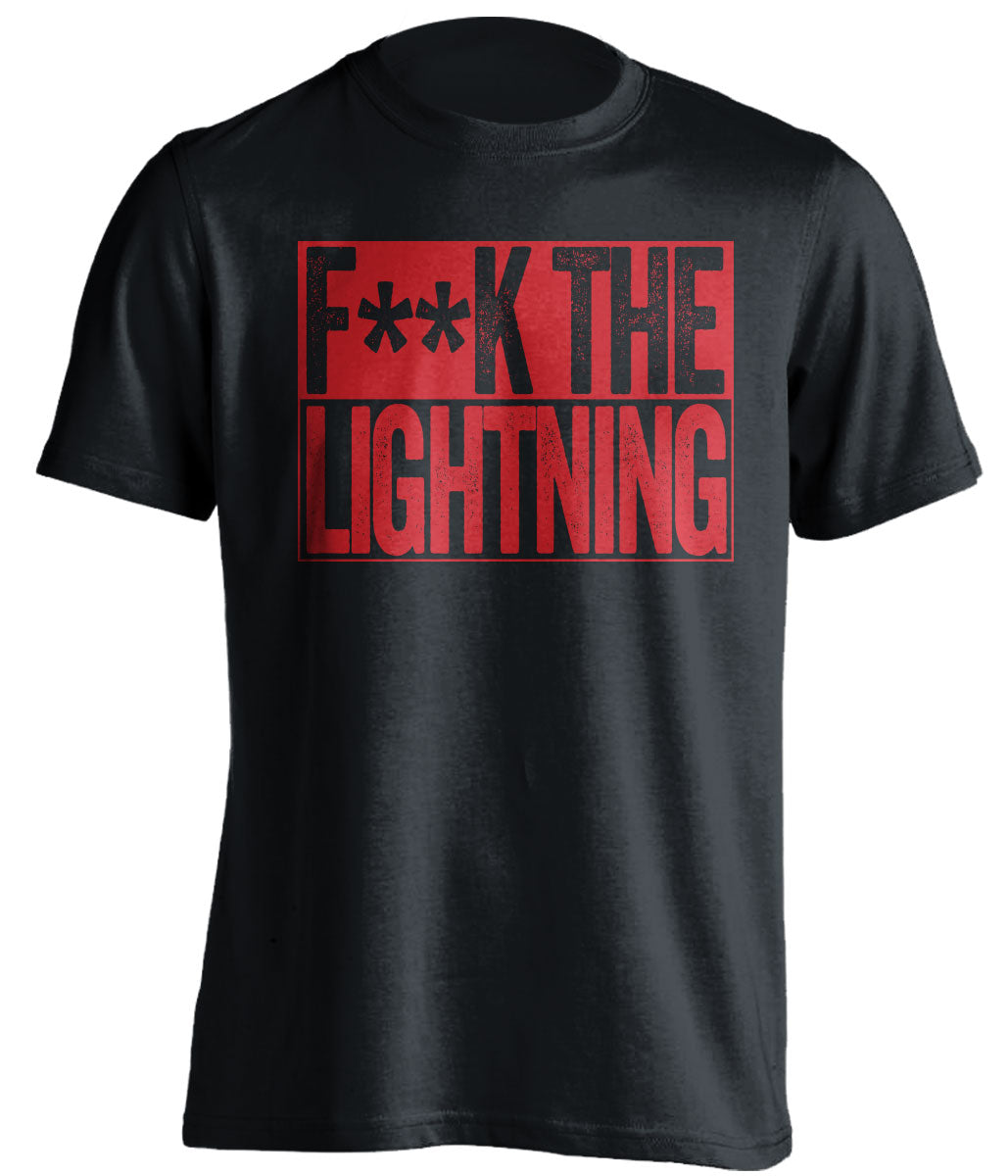 fuck the lightning black and red tshirt censored