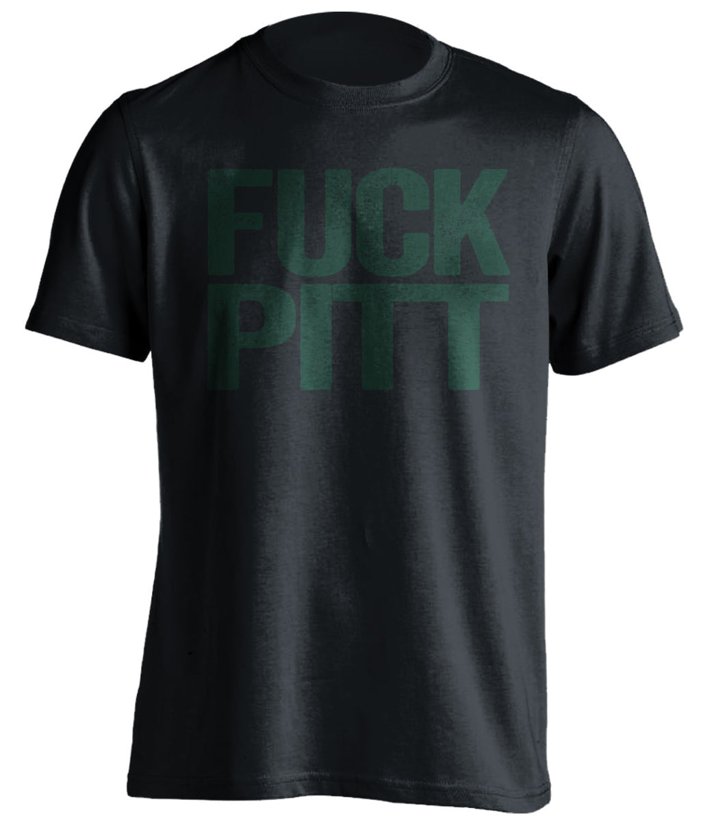 fuck pitt msu michigan state spartans black tshirt uncensored