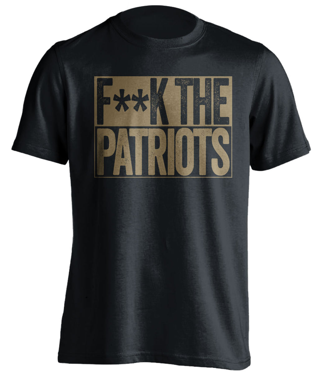 new orleans saints black shirt fuck the patriots censored