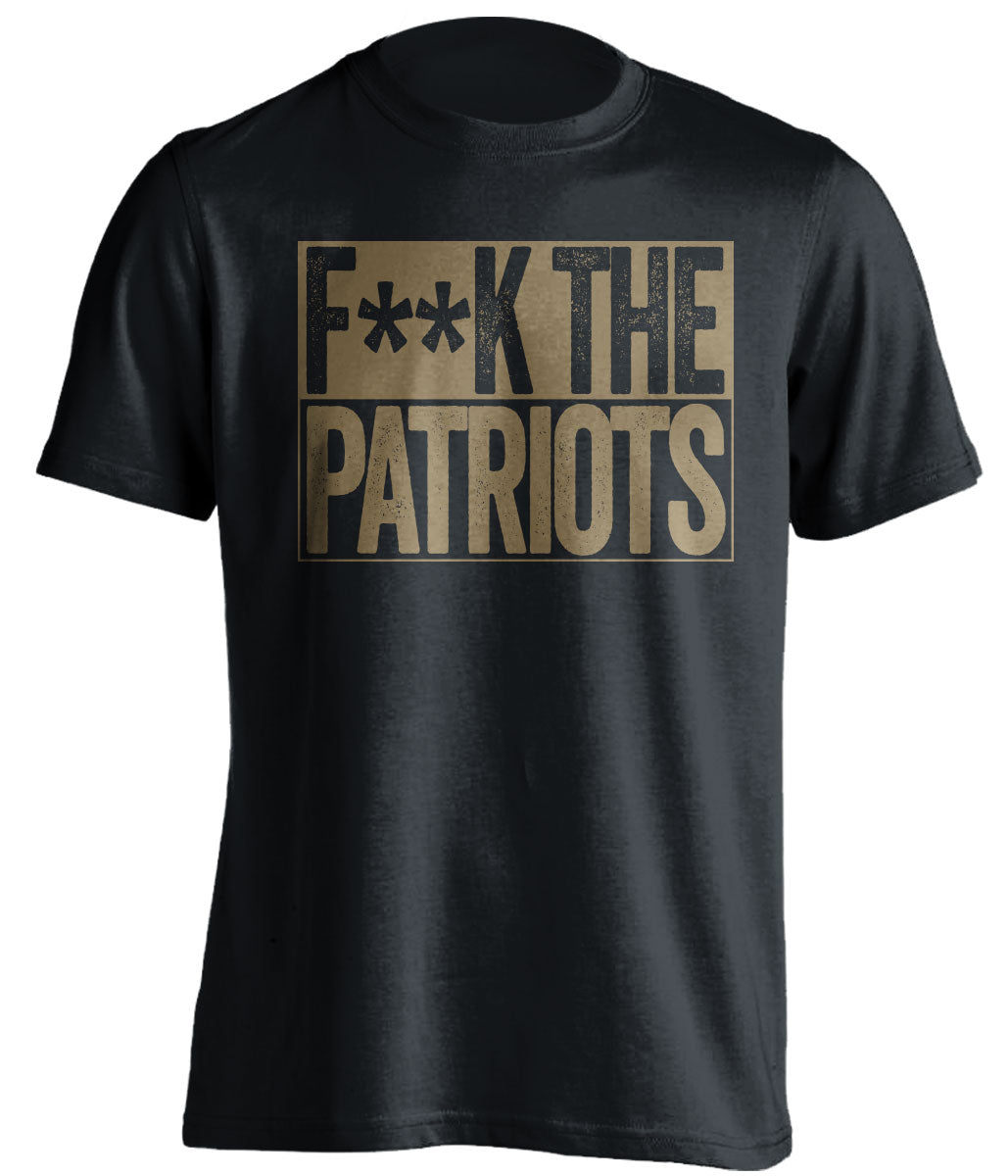 new orleans saints black shirt fuck the patriots censored